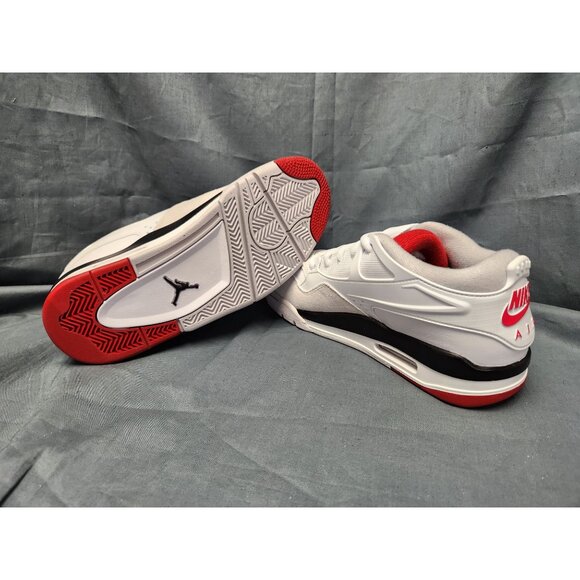 Nike Boys Air Jordan 4 RM (GS) Sneakers Mesh White Red Size 5 NEW NO BOX! - Picture 2 of 11